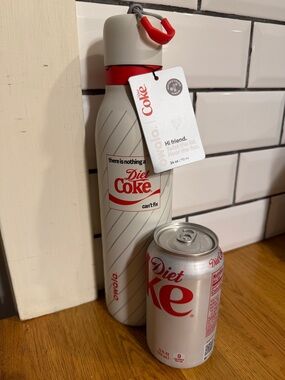 Owala x Diet Coke Insulated Water Bottle in White with Red Accents